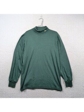 Vintage Chemise Lacoste Turtleneck Sweater Dark Green Men Sz 4 Preppy Academia
